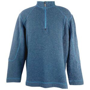 Mountain Hardwear Men's Dark Blue Heather 1/4 Zip Pullover Sweater Size M